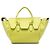 16 Céline Borsa Celine Tie Knot in pelle di vitello granulata gialla Small Giallo