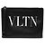 Clutch VLTN in pelle nera Valentino Nero