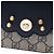 Portafoglio On Chain Gucci Beige GG Supreme Peony Pearly - vista 5