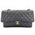 Chanel Matelassé Schultertasche Schwarz
