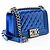 Borsa Boy Small in vernice metallizzata Chanel Blu - vista 2