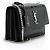 Borsa a tracolla Saint Laurent Sunset Medium in pelle con stampa coccodrillo e monogramma Nero - vista 2