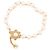 Chanel Faux Pearl Necklace White Golden