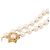 Chanel Faux Pearl Necklace White Golden - view 2
