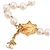 Chanel Faux Pearl Necklace White Golden - view 5
