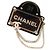 Spilla Chanel Coco Mark Street Sign Motif Nero D'oro