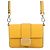 Pochette Micro Flat Baguette in pelle gialla Fendi Giallo