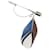 Spilla Louis Vuitton Arrow Feather Argento Multicolore