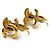 Timeless Orecchini Chanel Coco Mark 233 Vintage Gold Clip D'oro