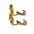 Timeless Orecchini Chanel Coco Mark 233 Vintage Gold Clip D'oro - vista 3