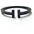 Bracciale con charm Tiffany & Co. T-Square Nero