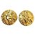 Orecchini a clip rotondi Lion placcati oro Chanel D'oro