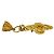 Broche Chanel 94A Vintage Bell Cross Motif Dourado - vista 3