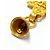 Broche Chanel 94A Vintage Bell Cross Motif Dourado - vista 4