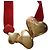 Louis Vuitton Collana Choker Sweet Monogram Cuore in Velluto Rosso D'oro - vista 3
