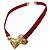 Louis Vuitton Collana Choker Sweet Monogram Cuore in Velluto Rosso D'oro - vista 7
