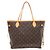 Borsa Tote Louis Vuitton Neverfull MM Monogram Marrone Monogramma - vista 2