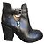 Ash Botines de cuero negro con tacón