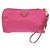 Beauty case in nylon rosa con logo Triangle Prada