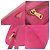 Beauty case in nylon rosa con logo Triangle Prada - vista 9