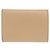 Prada Triangle Logo Saffiano Leather Tri-fold Wallet Beige - view 3