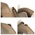Prada Triangle Logo Saffiano Leather Tri-fold Wallet Beige - view 9