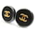 Orecchini a clip Chanel Coco Mark Nero D'oro Metallico  - vista 2