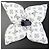 Scrunchie Louis Vuitton Fleur Piqué Bianco - vista 2