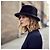 Moschino Cheap and Chic Kunstpelz Fedora Hut Braun - Ansicht 3