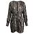 Vestido mini de lamé de mezcla de seda estampado Moseny de IRO Negro Metálico