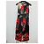 Dolce & Gabbana Midikleid mit rotem Blumenmuster Schwarz Weiß - Ansicht 4