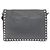 Prada Etiquette Flap Studded Glace Calfskin Small Marrone - vista 2