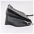 Prada Etiquette Flap Studded Glace Calfskin Small Marrone - vista 3