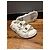 Sandali Chanel in tweed bianco con logo CC - vista 6