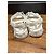 Sandali Chanel in tweed bianco con logo CC - vista 8