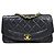 Chanel Vintage Diana Flap gestepptes Lammleder Small Marineblau
