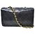Chanel Vintage Diana Flap gestepptes Lammleder Small Marineblau - Ansicht 2