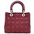 Borsa 2-Way Christian Dior Lady in pelle di vitello rossa Rosso - vista 2