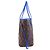Borsa Tote Louis Vuitton Neverfull MM Ikat Flower Blu Monogramma - vista 3