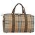 Borsa Boston Burberrys Nova Check in tela Beige Gold Auth 188634 D'oro