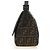 FENDI Zucca Canvas Mamma Baguette Shoulder Bag Black Brown Auth 189272V Marrone Nero - vista 3