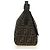 FENDI Zucca Canvas Mamma Baguette Shoulder Bag Black Brown Auth 189272V Marrone Nero - vista 4
