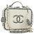 CHANEL CC Figley Matelasse Chain Bag Caviar Skin White Silver CC Auth 189075SM Argento Bianco