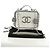 CHANEL CC Figley Matelasse Chain Bag Caviar Skin White Silver CC Auth 189075SM Argento Bianco - vista 12