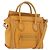 Céline CELINE Luggage Nano Shopper Handtasche aus Leder 2way Yellow Gold Auth 189842A Golden Gelb