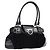 Borsa Salvatore Ferragamo Gancini in scamosciato nero e argento Auth BA13719A