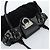 Borsa Salvatore Ferragamo Gancini in scamosciato nero e argento Auth BA13719A - vista 6