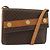 Céline CELINE Bolsa de Ombro Macadam Canvas com Medalhão PVC Couro Marrom Ouro Autêntica 189300 Dourado