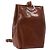 Borsa a tracolla CARTIER PANTHERE in pelle vernice marrone argento Auth 189661