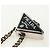 Bolso de Hombro con Cadena PRADA de Cuero Patentado Negro Plata 190226SAM - vista 8
